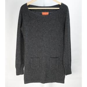 Mint Condition Merrell Long Sweater Women's XS Gray Ribbed Boat Neck Collar